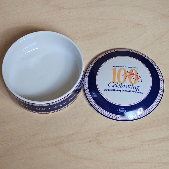 Roche 100-Year Celebration Ceramic Box By Tiffany & Co. 25 Year Club 2005 Collec - Picture 2 of 6